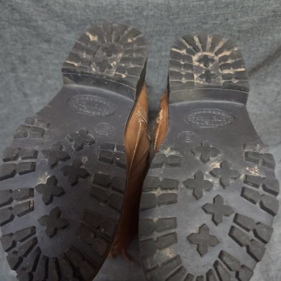 Women's Size 5 Stevies RN#17730 Tan Full Zip Lace Up Knee High Boots - Picture 7 of 9